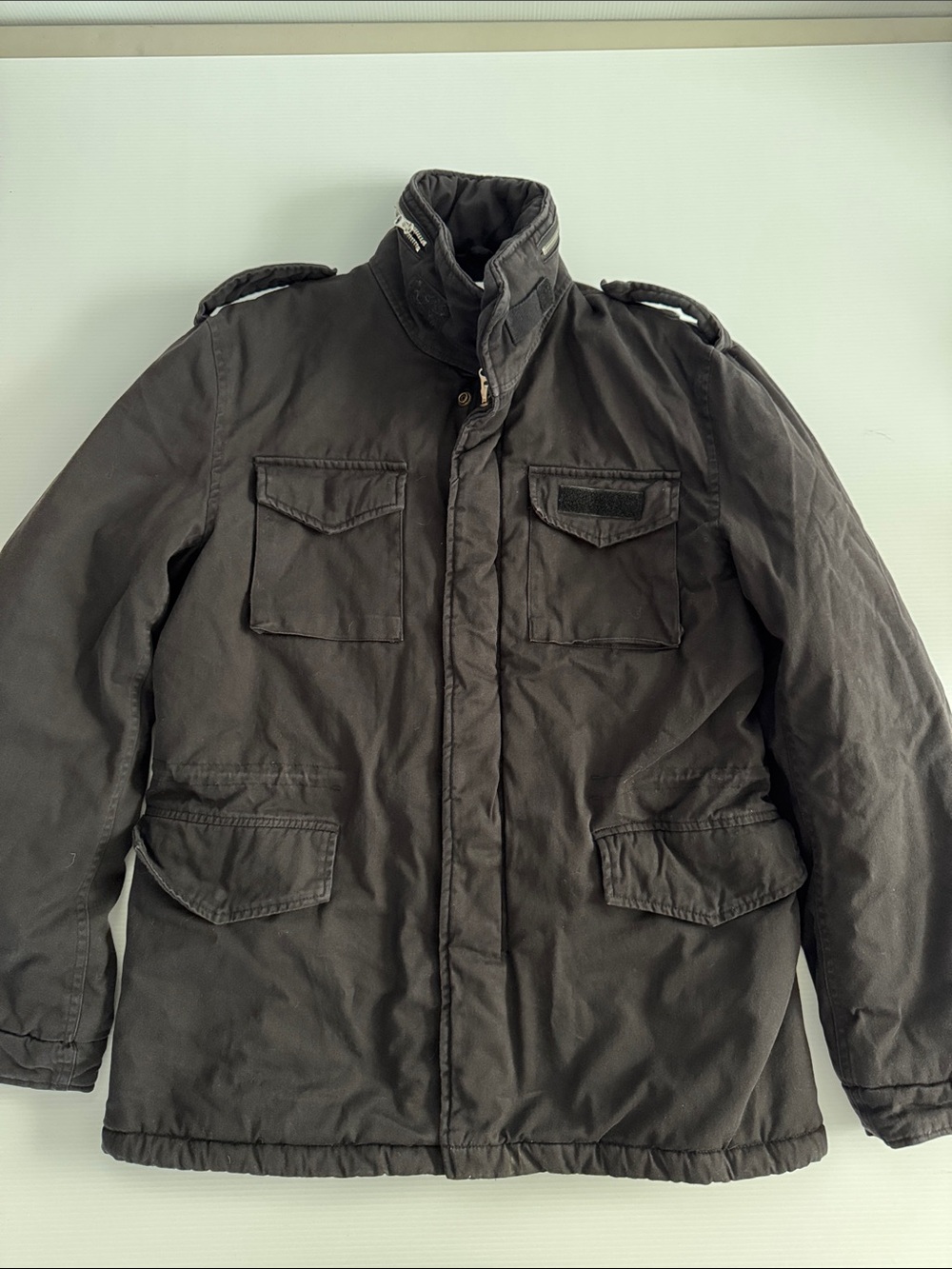 Men's Military Field Jacket in Dark Brown - Classic Utility Style